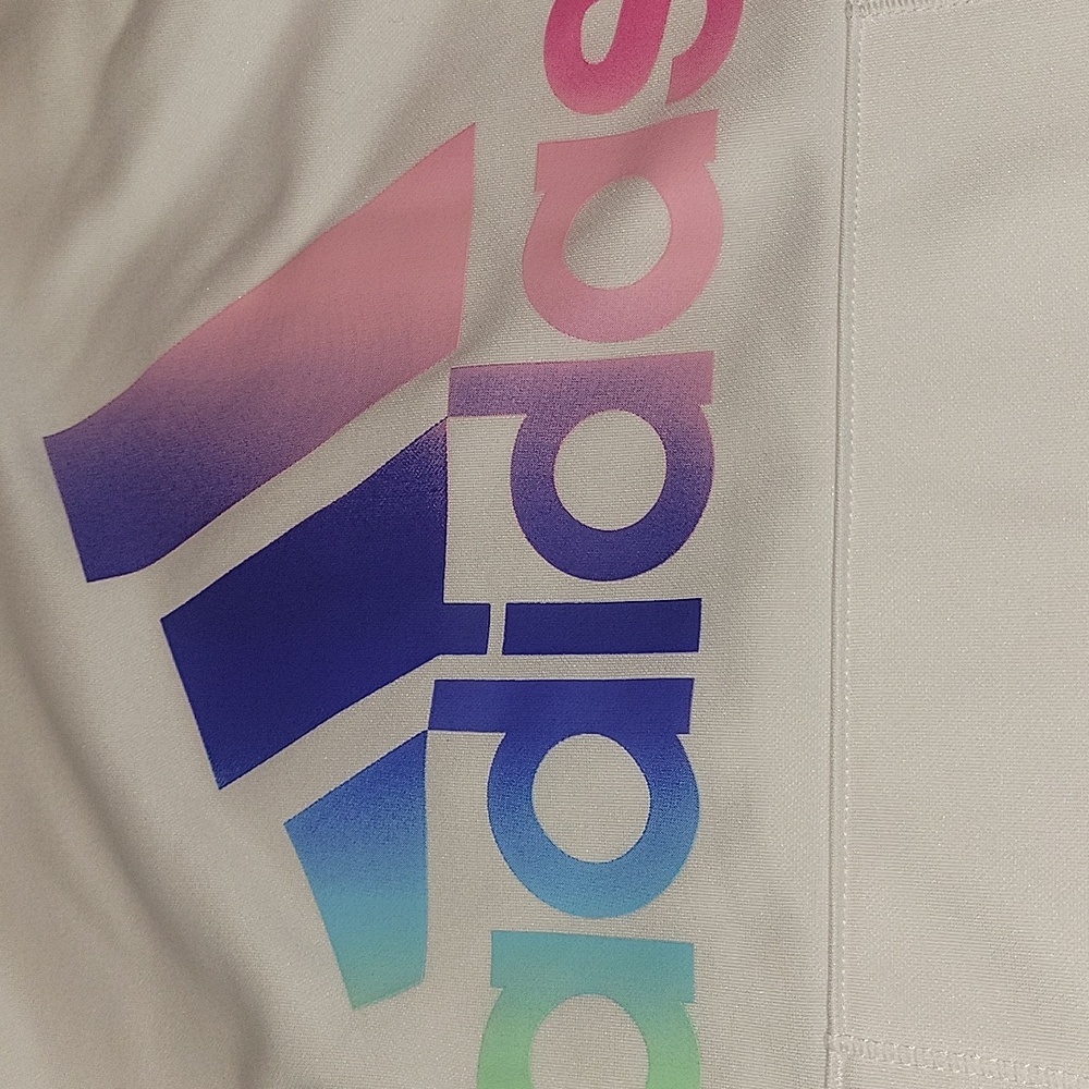 Adidas Kids Hoodie with Multicolor Logo Like New Worn Once - Picture 2 of 5